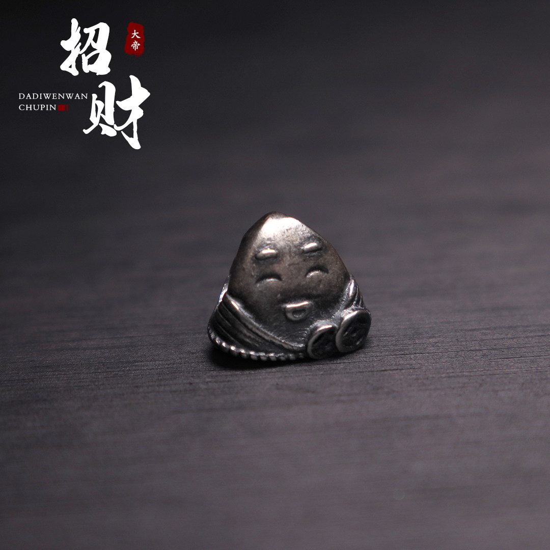 原创纯银925招财童子顶珠隔珠菩提长串手工串珠编绳diy文玩配饰件