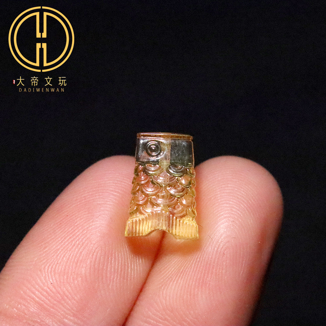 天然原矿蜜蜡琥珀锦鲤鱼背云隔珠菩提手串串珠编绳diy文玩配件