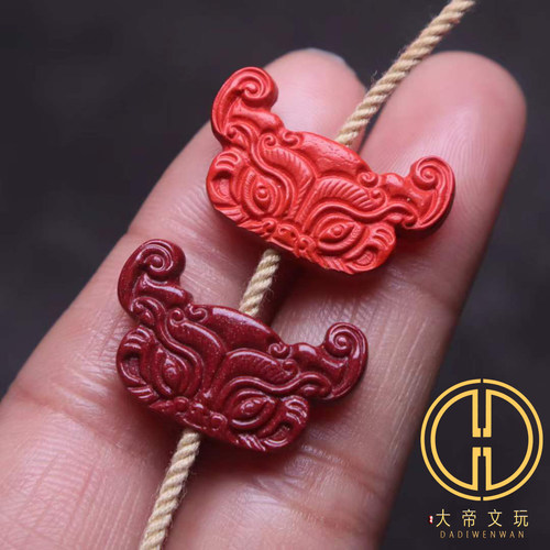 保真朱砂红砂牛头兽面背云金刚星月菩提手串108长串diy文玩配饰件