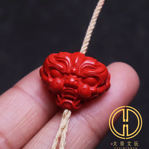 保真朱砂般若兽面背云侧挂配饰