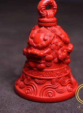 保真朱砂狮咬剑摆件吊坠挂件
