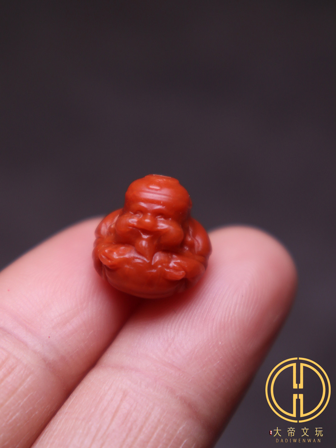 南红玛瑙地主财神背云隔珠配饰
