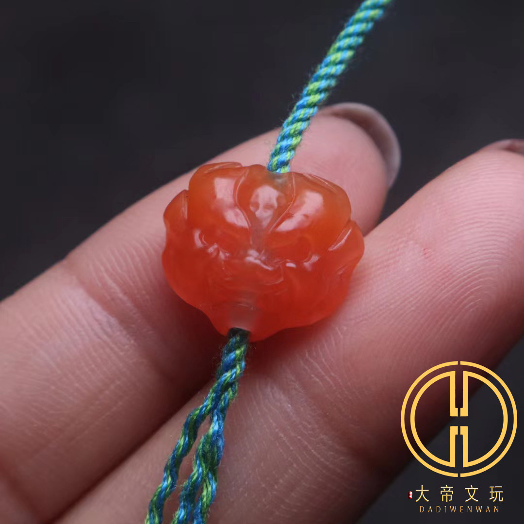 天然南红玛瑙兽面背云侧挂金刚星月菩提手串长串diy文玩配饰配件