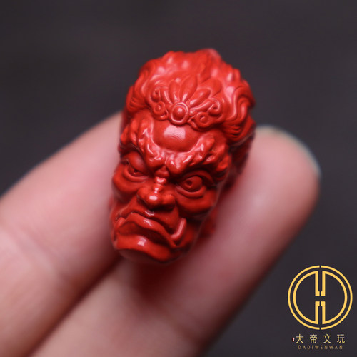 保真朱砂大黑天吊坠侧挂件配饰