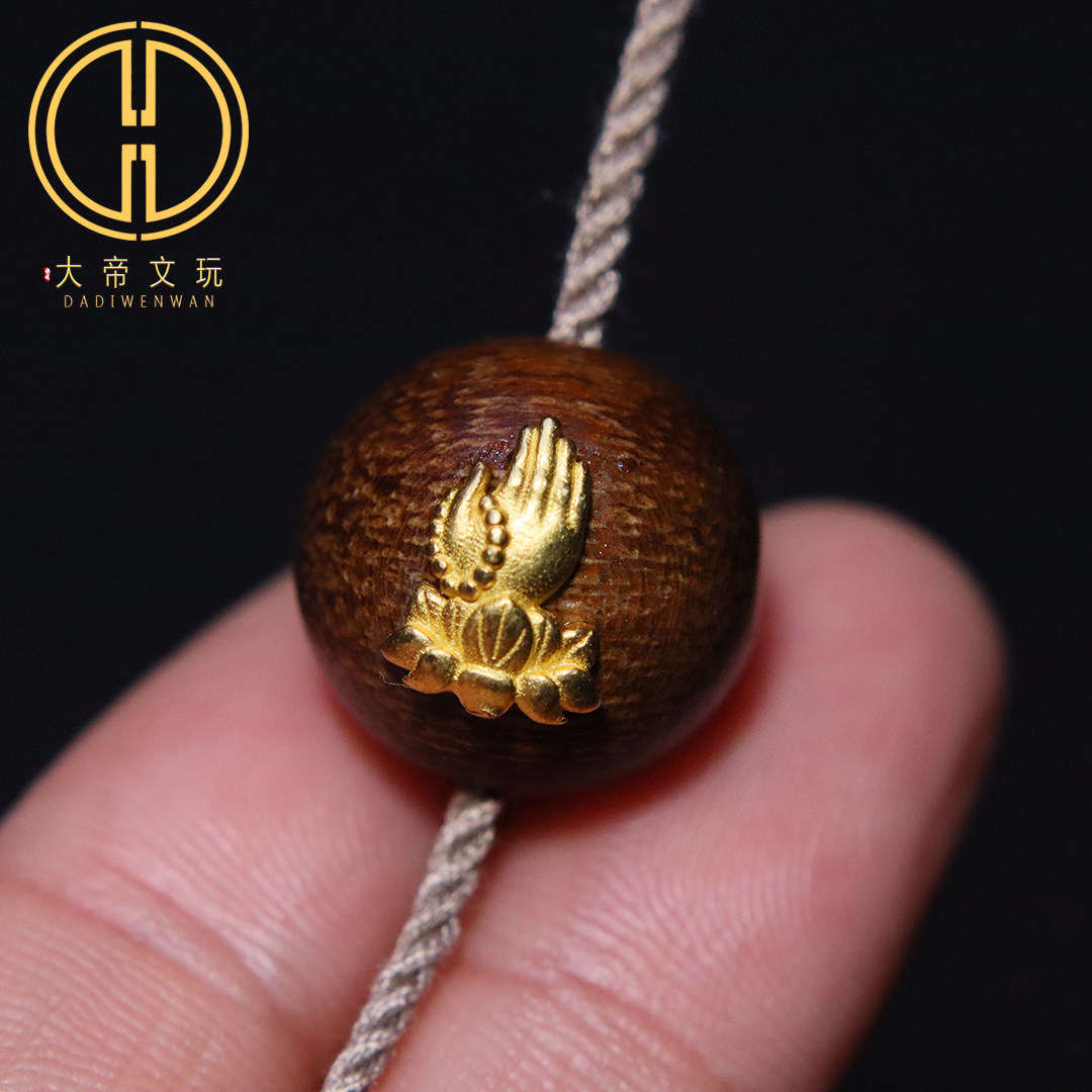 天然沉香木镶嵌祥古法金佛手莲花圆珠隔珠散珠菩提手串文玩配饰件,饰品/流行首饰/时尚饰品新,其他DIY饰品配件,淘宝优惠券,粉丝福利购,淘宝优惠卷