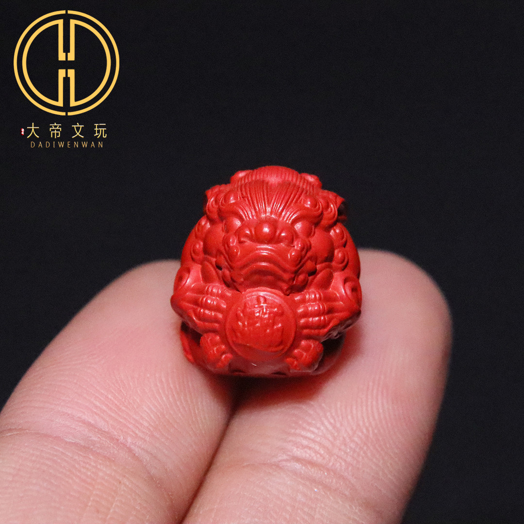 保真朱砂红砂招财进宝貔貅背云隔珠菩提手长串手链diy文玩配饰