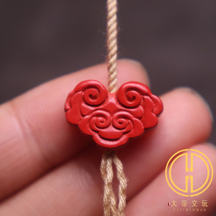 保真原矿朱砂红砂祥云背云隔珠diy编绳菩提长串手串diy配饰配件