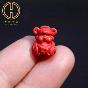 保真朱砂红砂财神宝宝佛背云侧挂金刚星月菩提手长串diy文玩配饰