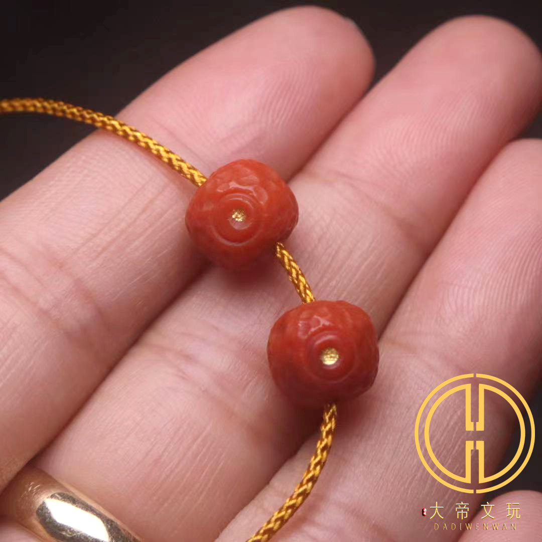 南红天然陨石文玩手串菩提老型珠