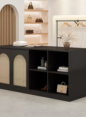 服装店中岛台女装店展示台简约现代储物柜吧台网红中岛柜中间陈列