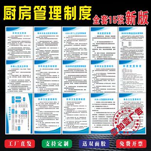 厨房管理洗碗人员食品卫生规范餐具清洗安全应急预案食品留样制度