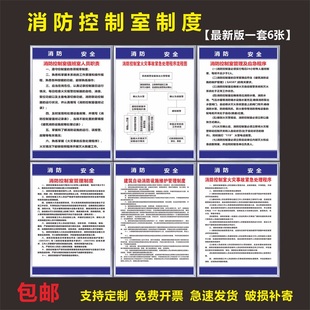 消防控制室管理制度牌消防检查值班人员职责火灾事故应急处理流程