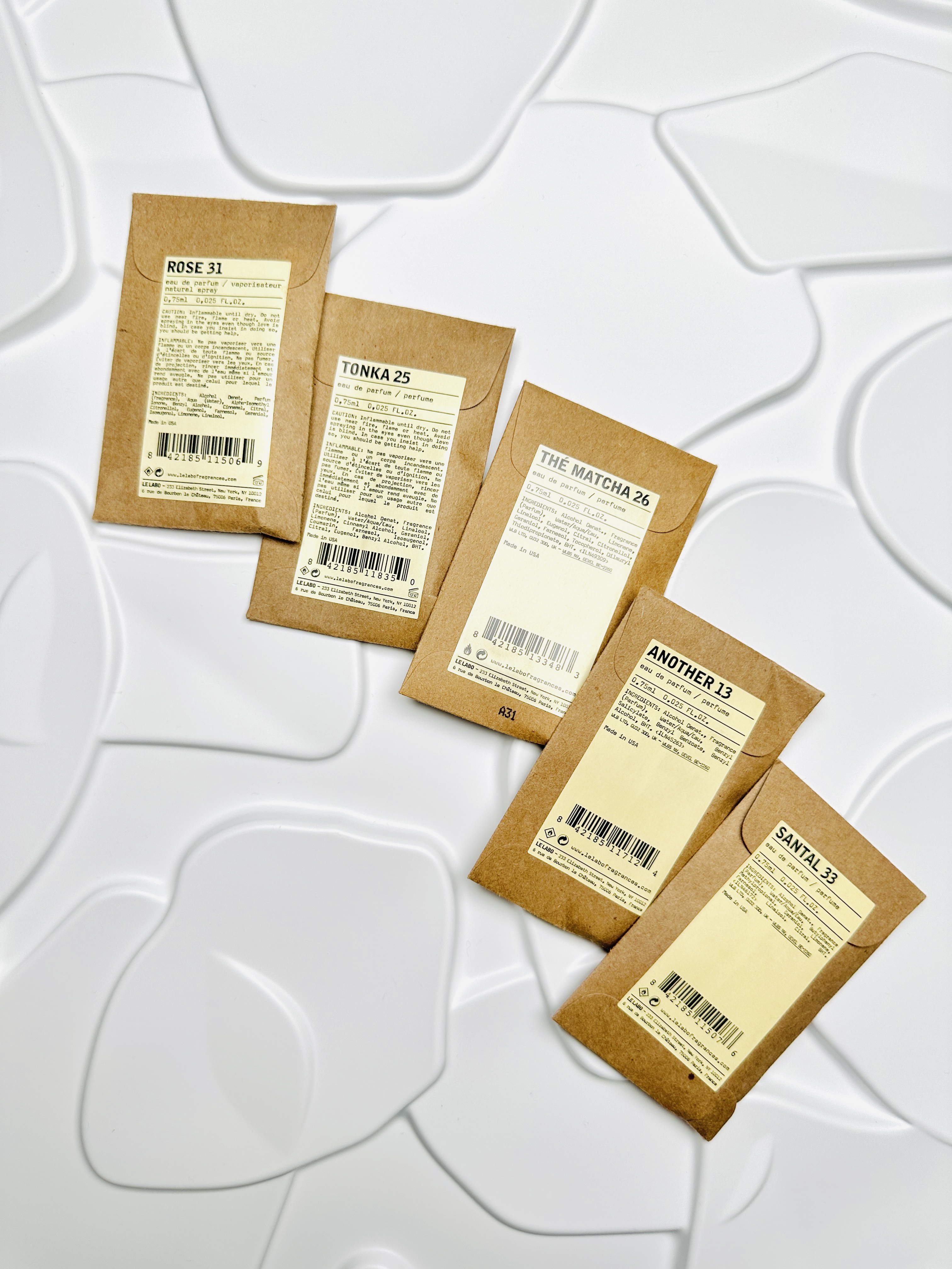 三支包邮Le Labo香水实验室试管香水小样33檀香/13别样/26/25/31