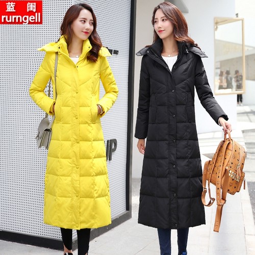 新款加长款羽绒服女过膝冬装外套