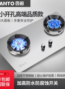 杏田 39小开孔燃气灶双灶嵌入式天然气灶液化气猛火灶家用煤气灶