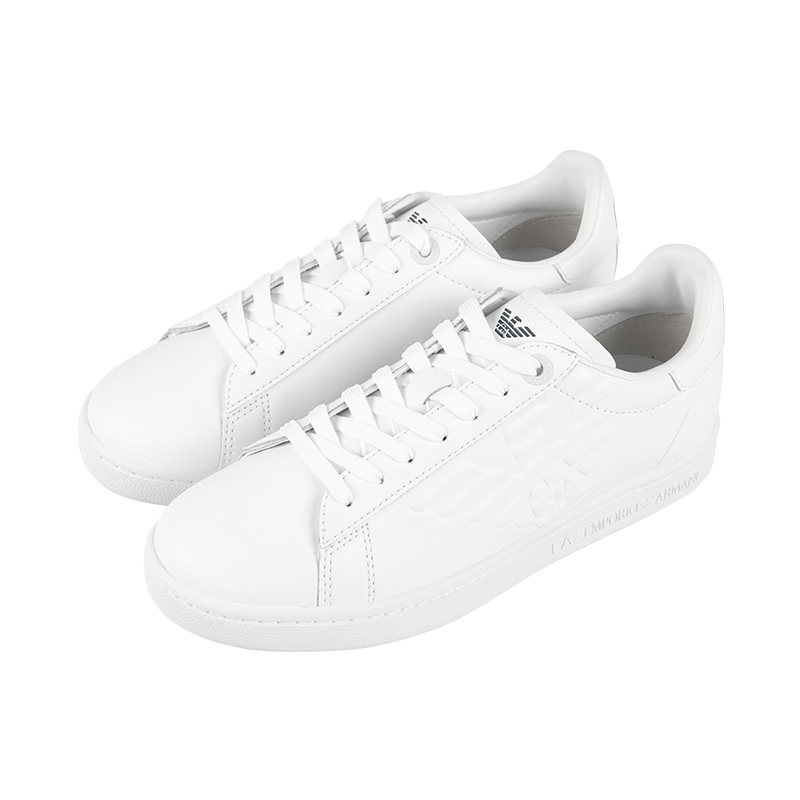 armani阿玛尼ea7男鞋子经典鹰标休闲小白鞋男士春秋板鞋低帮球鞋