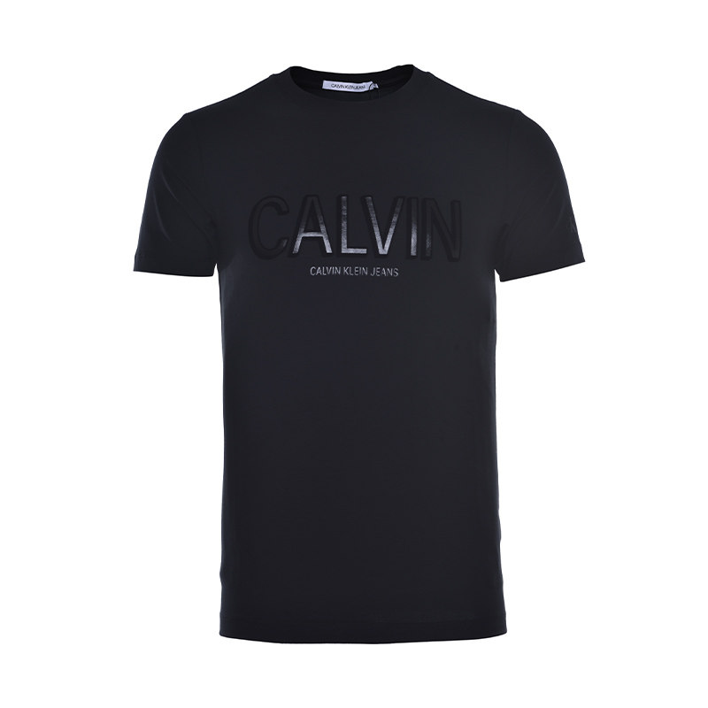 CALVIN KLEIN JEANS 男士圆领T恤舒适休闲简约品牌印花短袖青年