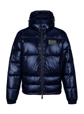 Armani阿玛尼EA7男士2025新款高端棉服冬季加厚保暖棉衣连帽外套
