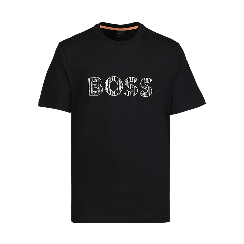 Hugo Boss男士2025新款高端品牌夏季衣服美式休闲logo印花短袖T恤