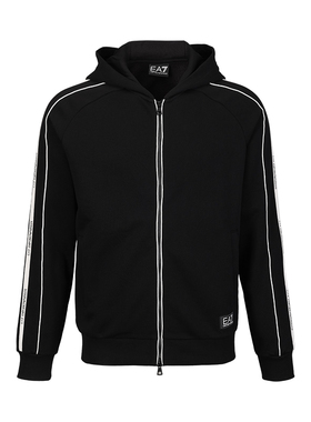 Armani阿玛尼EA7男士2025冬季新款美式休闲连帽加绒外套保暖夹克