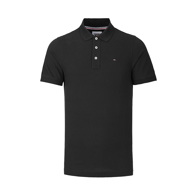 TOMMY汤米男士商务休闲夏季翻领纯棉T恤提升气质短袖纯色POLO衫男