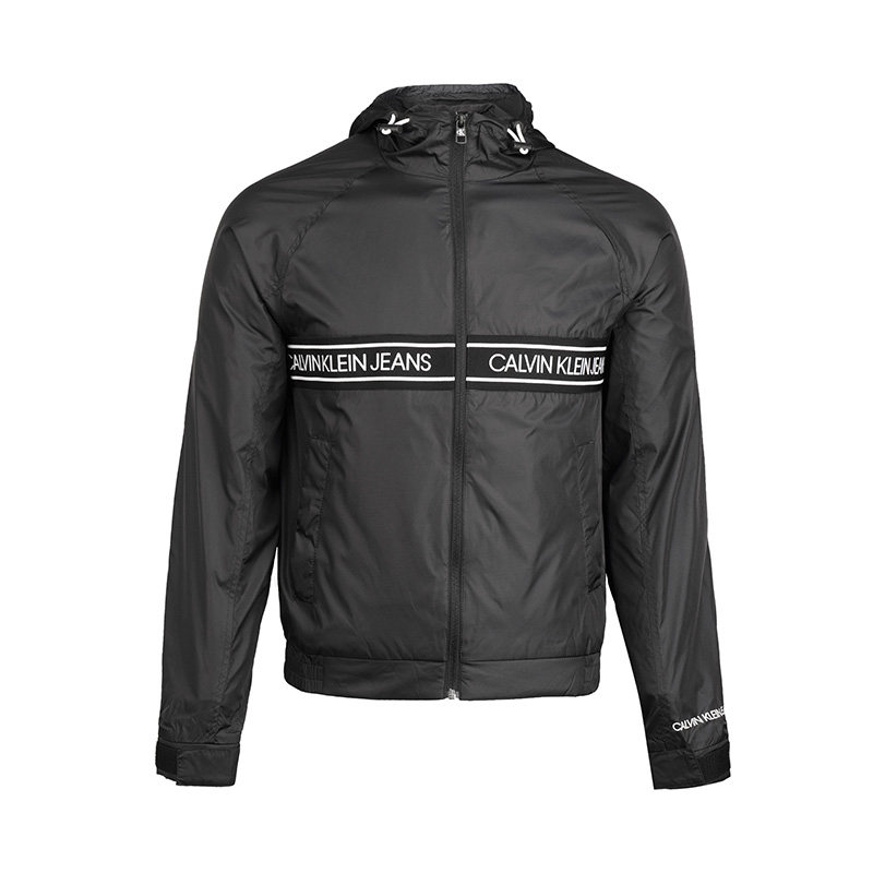 Calvin Klein/凯文克莱男装秋季新款连帽印花男士运动外套奢侈品