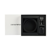 Armani阿玛尼2025新款 高端品牌牛皮革腰带国际大牌双头可换皮带男