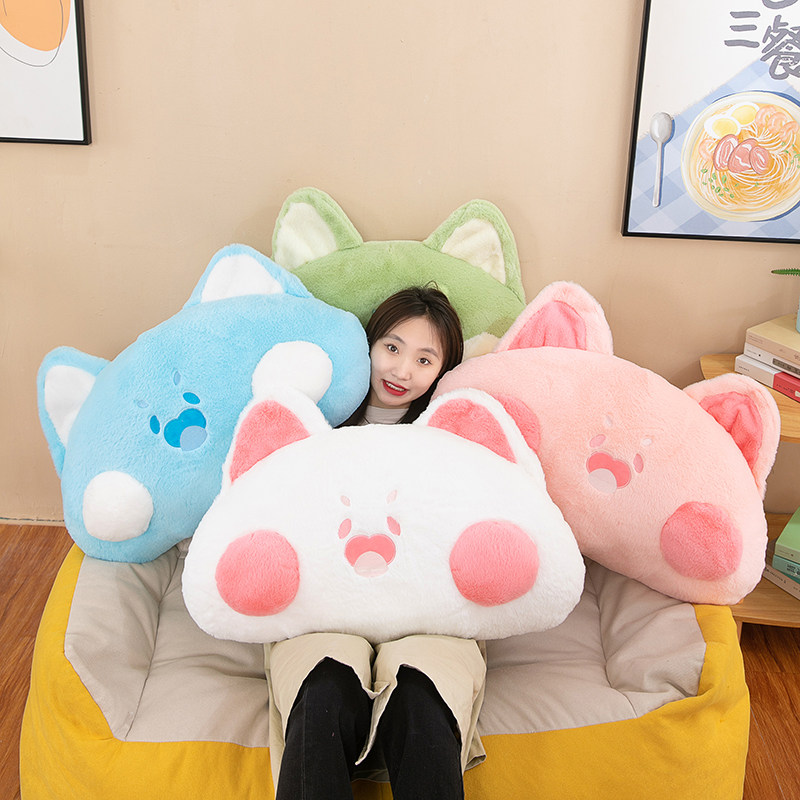 卡通嘟嘟猫靠枕毛绒玩具学生宿舍床上看书靠背沙发汽车枕腰垫,玩具/童车/益智/积木/模型,毛绒/玩偶/公仔/布艺类玩具,淘宝优惠券,粉丝福利购,淘宝优惠卷
