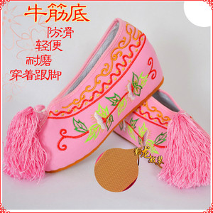 越剧花旦鞋古装鞋子女戏剧戏曲彩鞋绣花鞋内高彩鞋内增高彩鞋