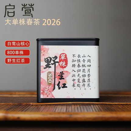 【启莺】2026春茶滇红白莺山800古树单株野生红茶/晒红/古树红茶