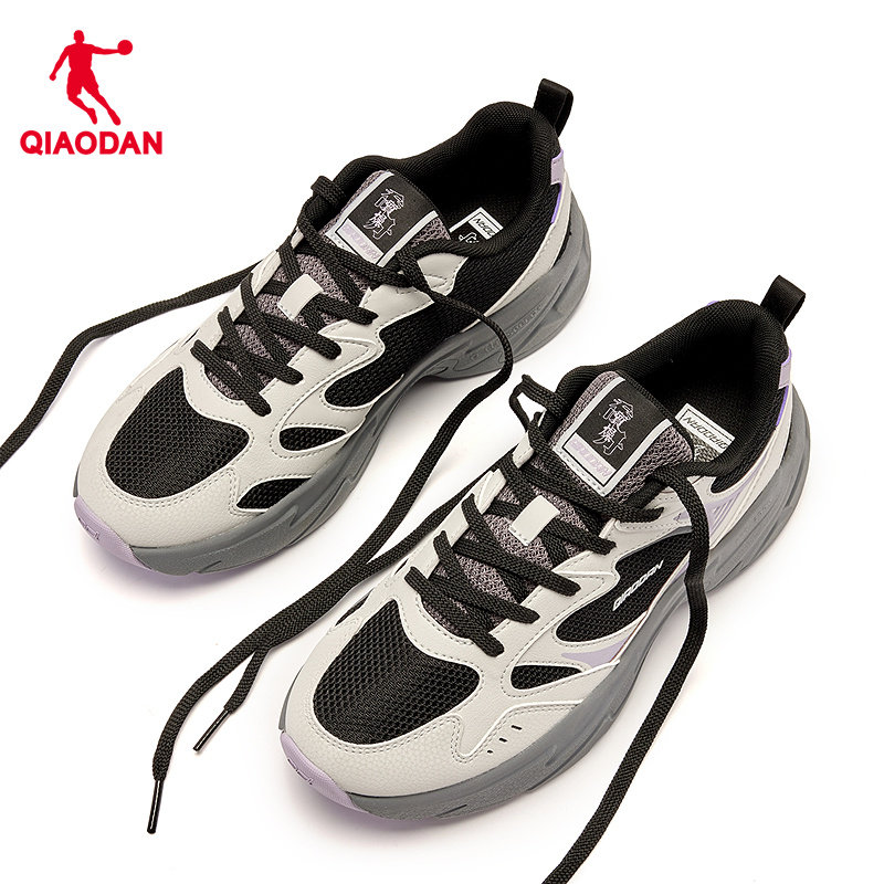 乔丹网革拼接休闲鞋女运动鞋2026春季新款灰黑色老爹鞋女鞋子,运动鞋new,运动休闲鞋,淘宝优惠券,粉丝福利购,淘宝优惠卷