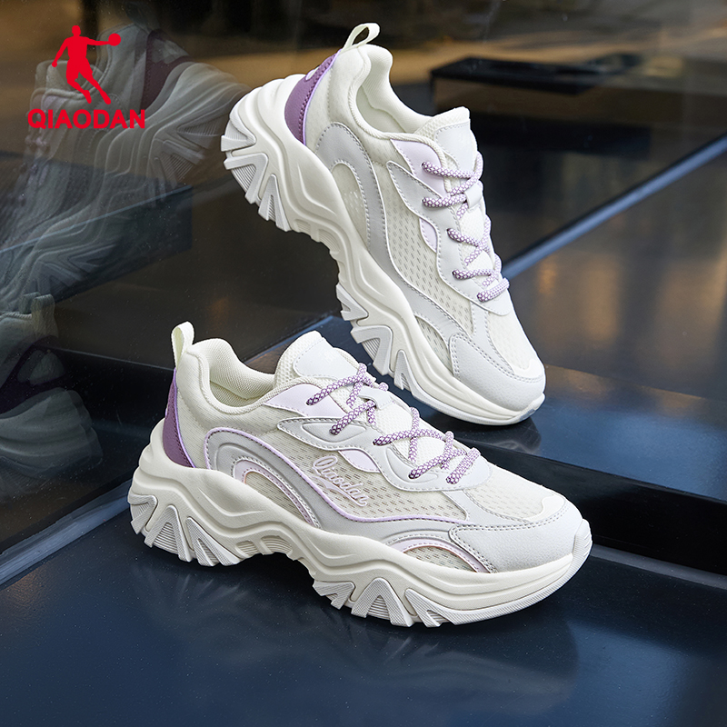 乔丹女鞋厚底增高2025新款潮流老爹鞋官方正品休闲鞋绿色运动鞋女