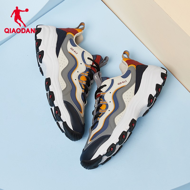 乔丹老爹鞋皮面加绒保暖男休闲鞋