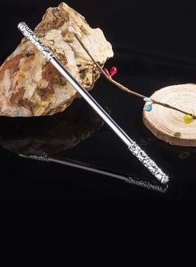 纯铜如意金箍棒摆件定海神针齐天大圣孙悟空茶宠可放鱼缸造景装饰