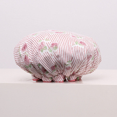 浴帽女防水头套洗澡帽厨房防油烟帽子加厚双层发膜专用护理头罩