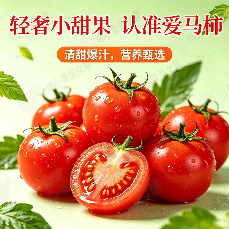 超甜小西红柿新鲜小圣女果千玺小番茄有机冰糖爆汁爱马仕橙小蕃茄