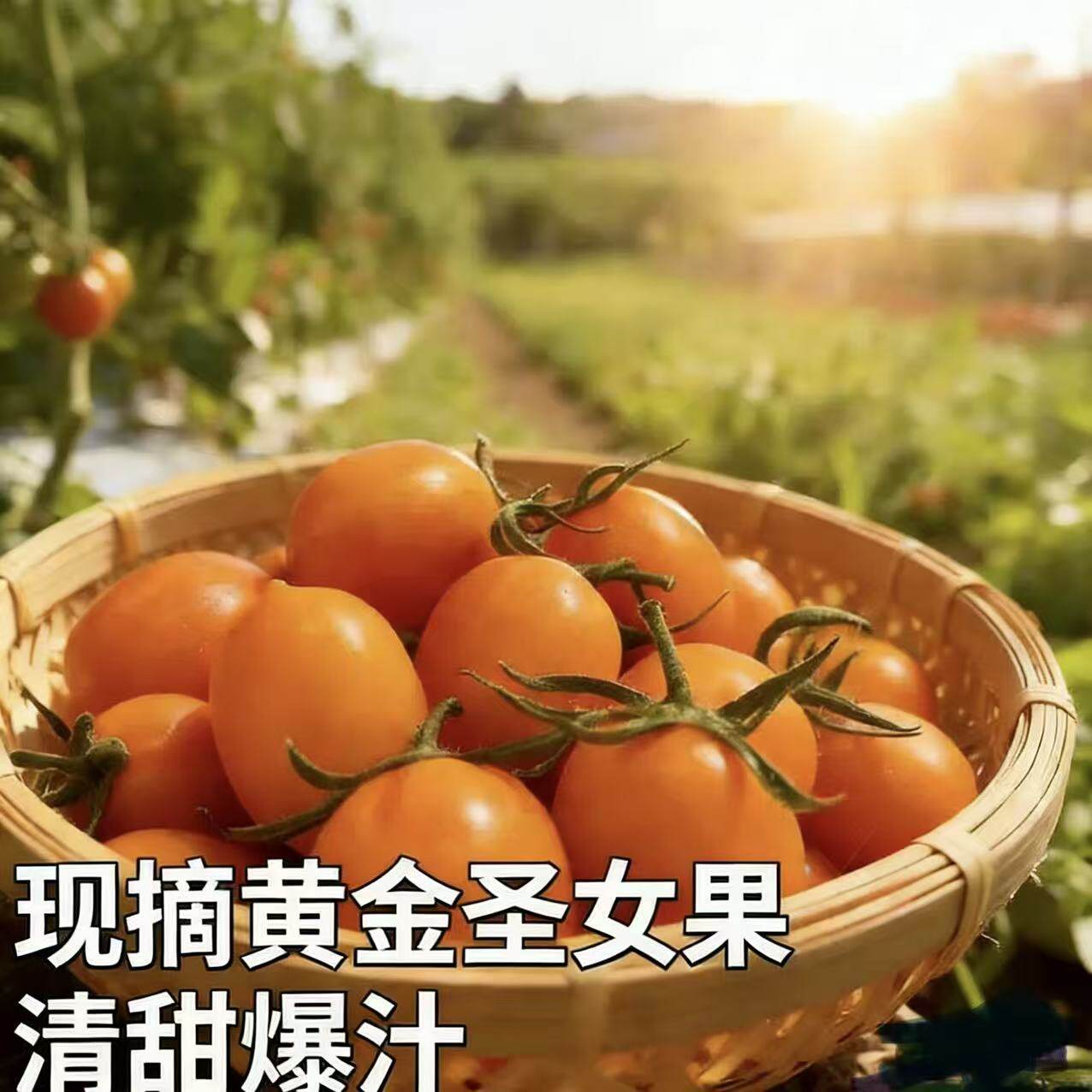 香芒皇后小番茄芒果小西红柿黄色千禧果超甜圣女果橙色金芒小蕃茄