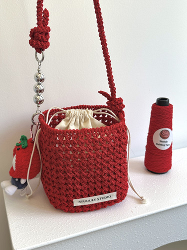 Stuuuly手工chill小番茄水桶包滑芯线手提包diy材料包