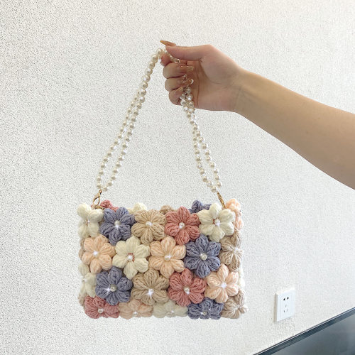 stuuuly手工diy花朵包编织成品