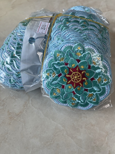 新款古典汉服艺考舞蹈服团花绣花片布贴工舞台服装装饰辅料