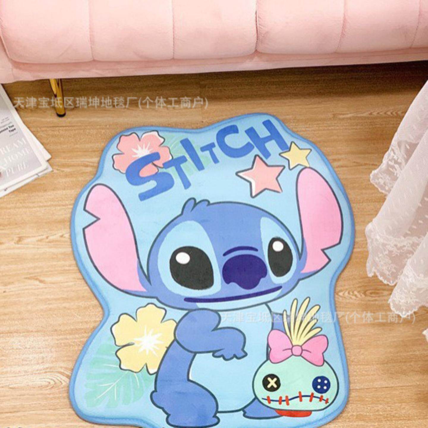 可爱仿羊绒卡通三丽鸥造型家用地垫易打理耐脏入户门垫防滑浴室垫