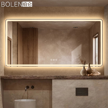 智能浴室镜卫生间镜子壁挂墙式洗漱台led带灯触摸屏洗手间防雾镜