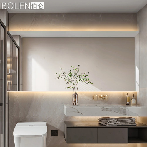 BOLEN无框直角高清防爆浴室镜