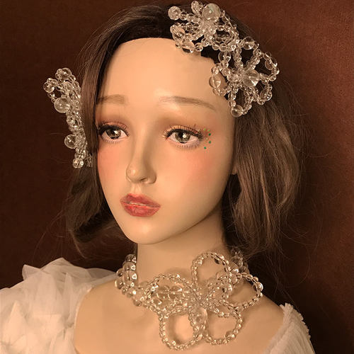 水滴头饰项链个性复古摄影