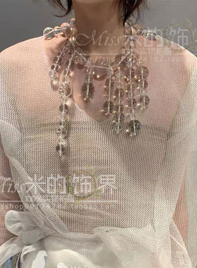 个性奢华水晶新娘婚礼旅拍项链