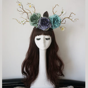 森林系儿童头饰女童走秀表演造型发饰配饰发箍饰品夸张婚纱摄影