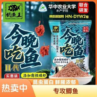 新品钓鱼王今晚吃鱼二代鱼饵一包搞定野钓昆虫蛋白腥香饵料钓鱼食