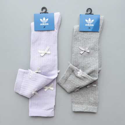 阿迪达斯Adidas三叶草新款女子运动透气休闲袜高帮高筒袜子KF3473