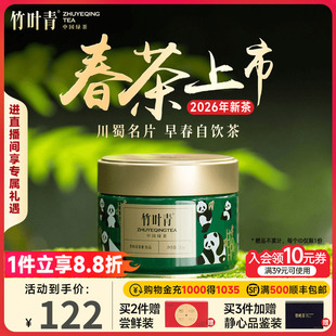 2026新茶 50g四川送礼 竹叶青茶叶峨眉高山绿茶特级明前茶熊猫罐装