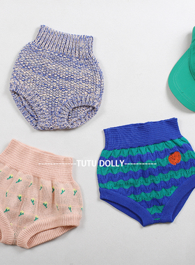 bobo款 婴童 新生儿 春秋  ins款 男女儿童纯棉针织短裤